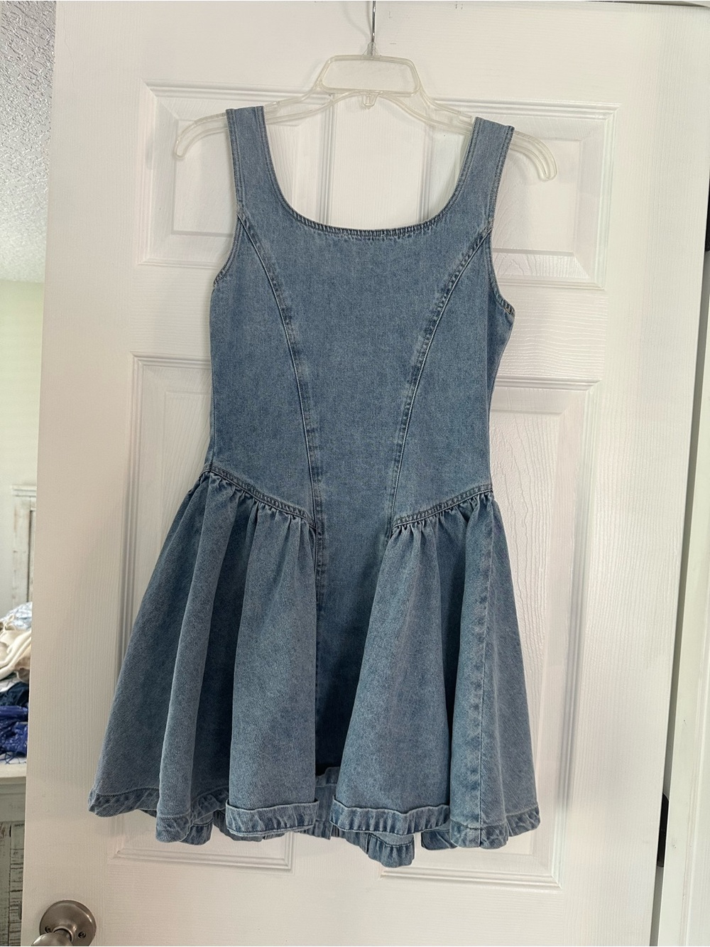 Denim Button-Front Blue Jean Dress - Picture 2 of 3